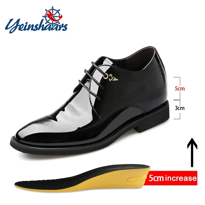 Men Formal Wear Pinterest - 3/6/8センチメートルエレベーターの靴男性ドレスシューズパテントレザー男性高揚フォーマル靴指摘ビジネスメンズオックスフォードスーツ靴