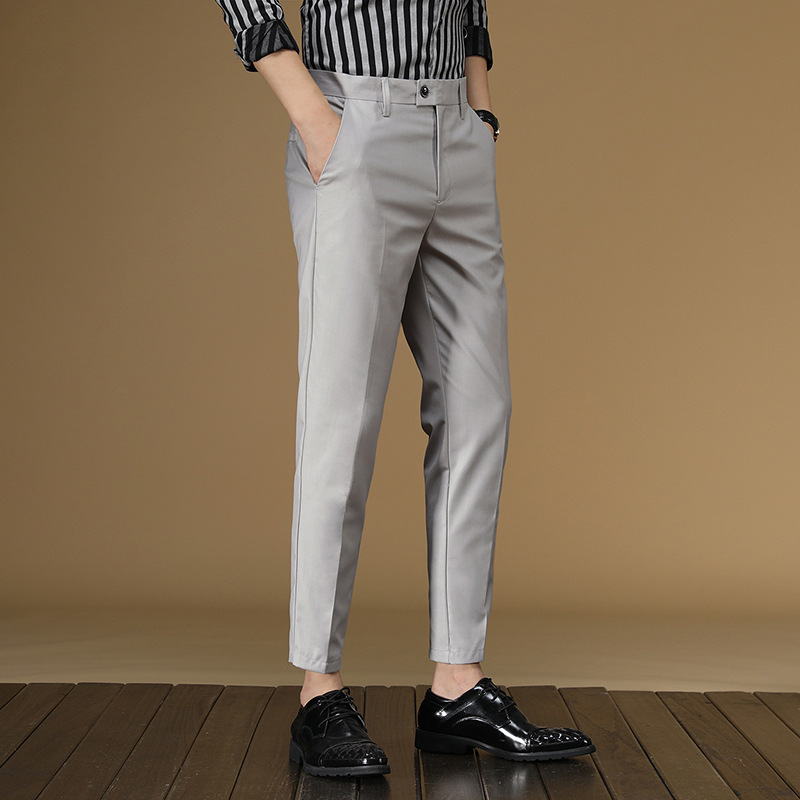 Men Formal Wear Dress - 夏のスーツのズボン男性赤、黒カーキフラット正式な事務服スマートビジネス公式メンズドレス男性服2022