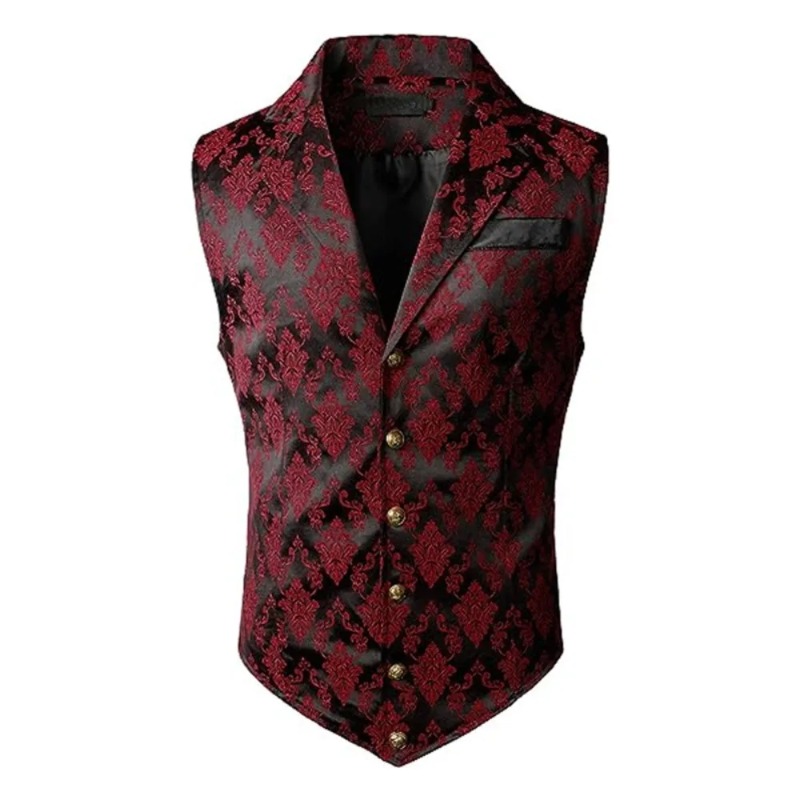 Men'S Formal Wear Waistcoat - 英国のレトロなスリムフィットベスト、男性用のファッショナブルなスーツベスト、黒のスタイリッシュなカジュアルウェア