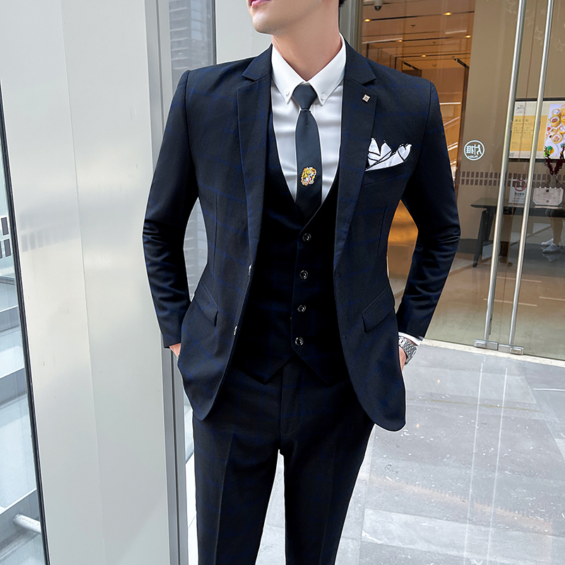Men'S Formal Wear Waistcoat - メンズ 3 ピース スーツ セット スタイリッシュ