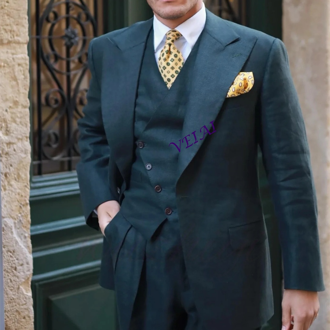 カスタマイズされたブラックのスリムフィット3ピースタキシード - Men'S Formal Wear Waistcoat のレビューと価格