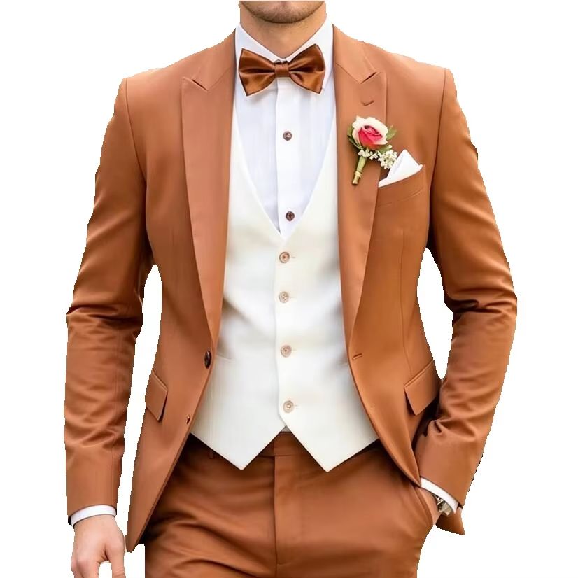 ニュークラシック3ピースメンズスーツ ピークドラペルブレザー - Men'S Formal Wear Waistcoat のレビューと価格
