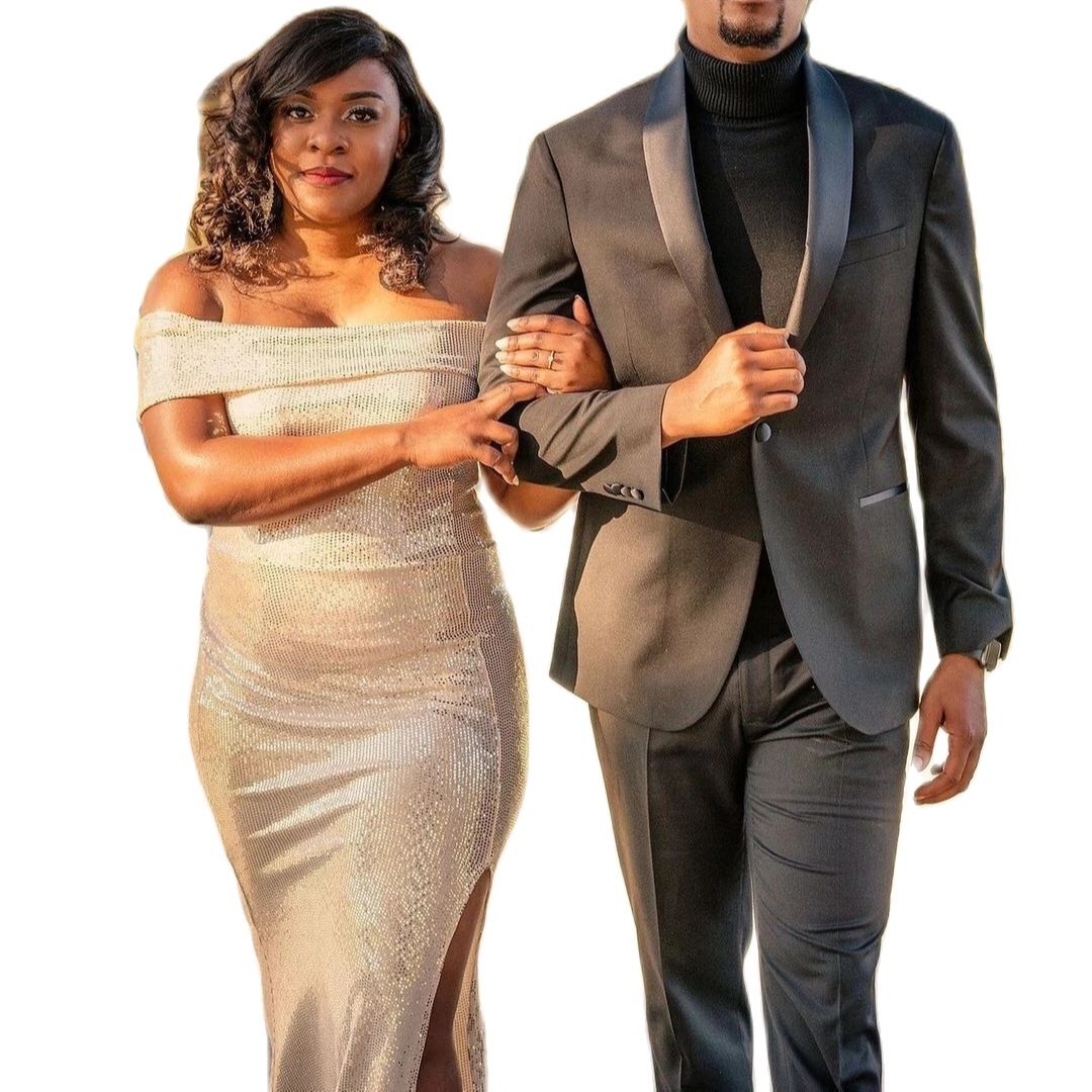 ダークグレージャケットパンツメンズスーツセット 2 個スリム - Men Formal Party Wear Dress のレビューと価格