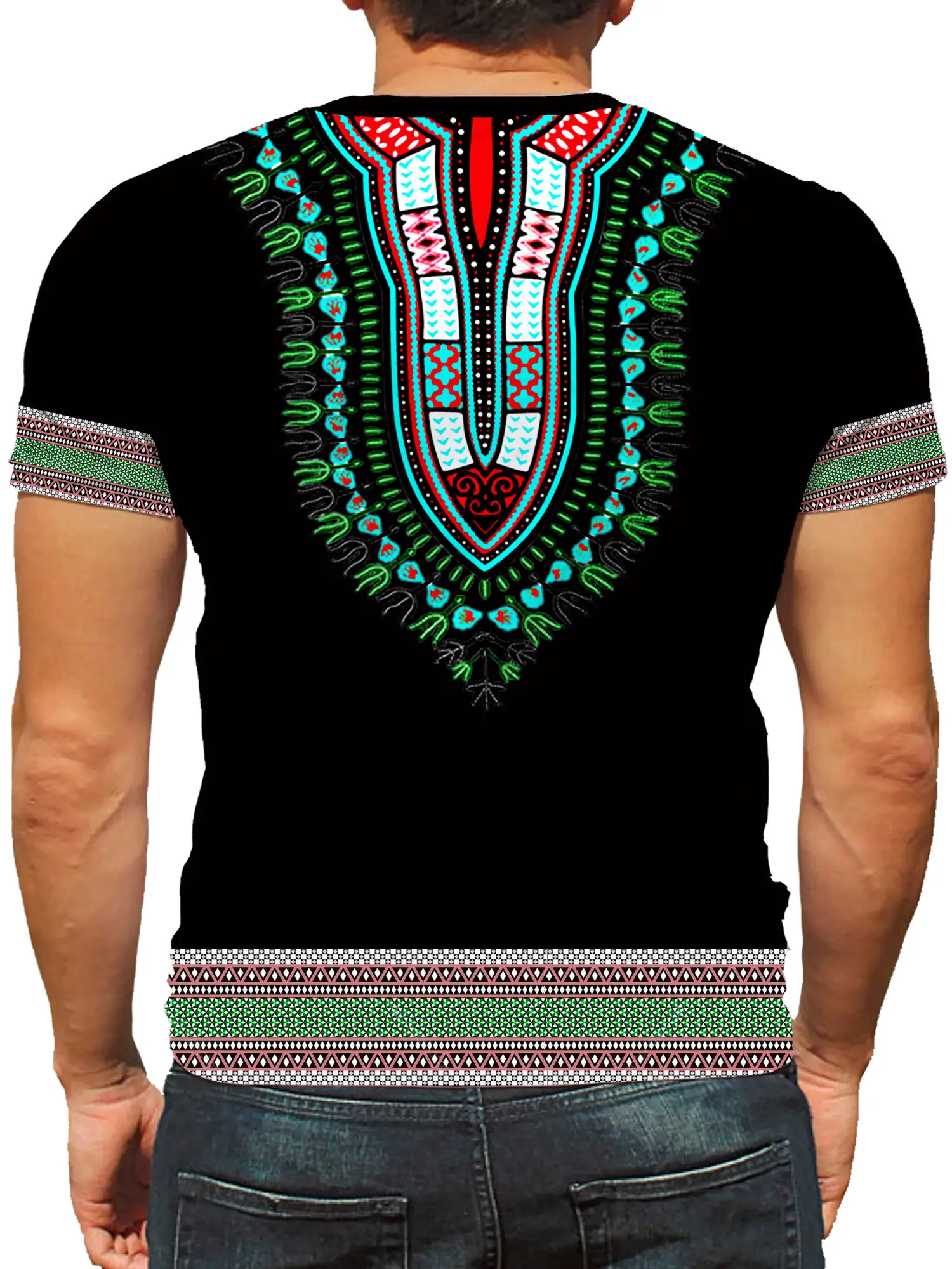 カジュアルメンズTシャツ アフリカ民族風Tシャツ オーバーサ - Men'S Ethnic & Formal Designer Wear Studio S のレビューと価格
