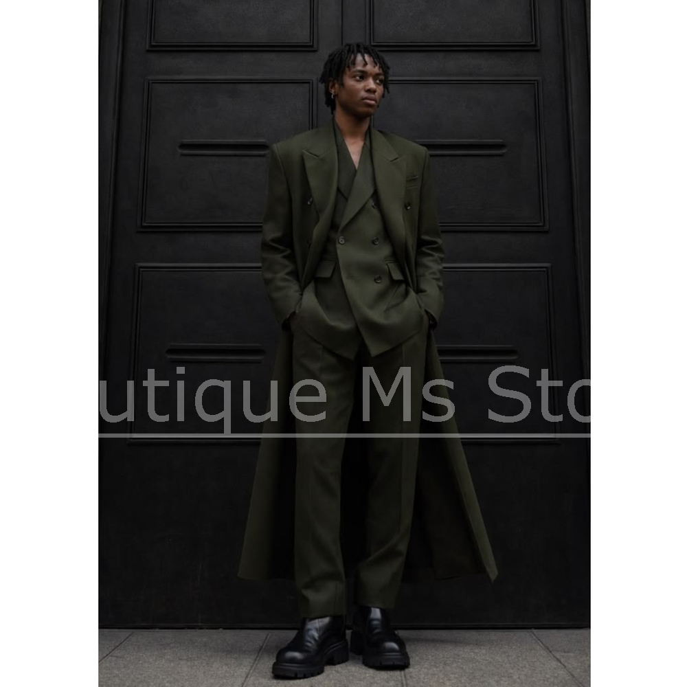 メンズロングスーツ 3 ピース オーバーサイズ ダブルブレス - Men'S Hip Formal Wear のレビューと価格