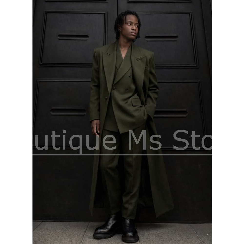 メンズロングスーツ 3 ピース オーバーサイズ ダブルブレス - Men'S Hip Formal Wear のレビューと価格
