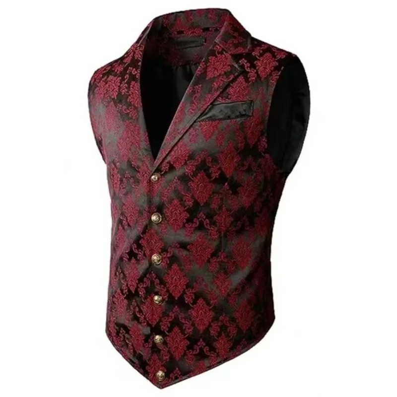 英国のレトロなスリムフィットベスト、男性用のファッショナブル - Men'S Formal Wear Waistcoat のレビューと価格