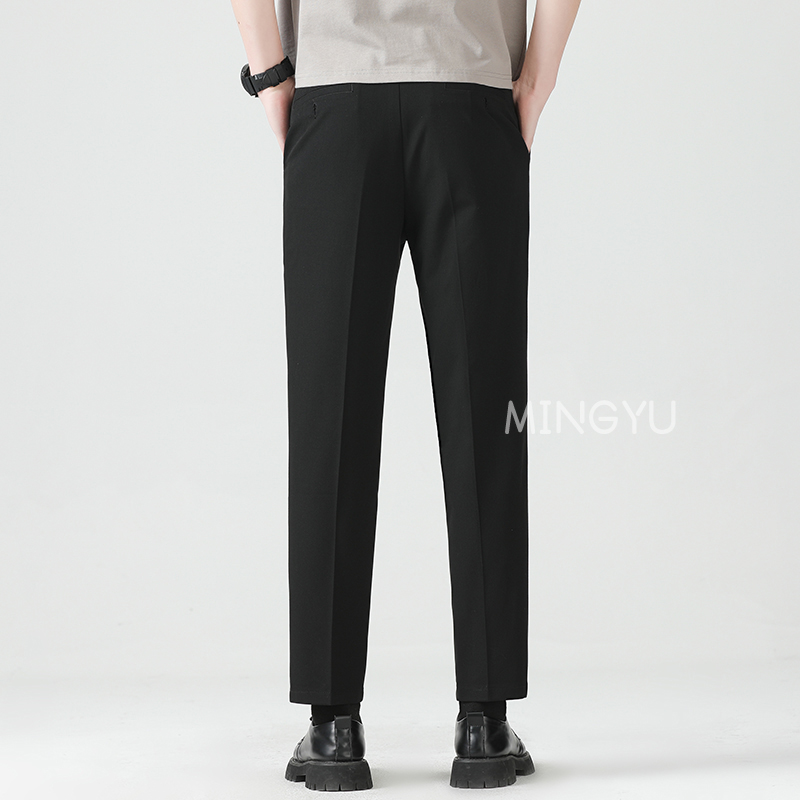 高品質リヨセルブレンド夏足首丈パンツ男性ビジネス弾性ウエスト - Men Formal Wear Pinterest のレビューと価格