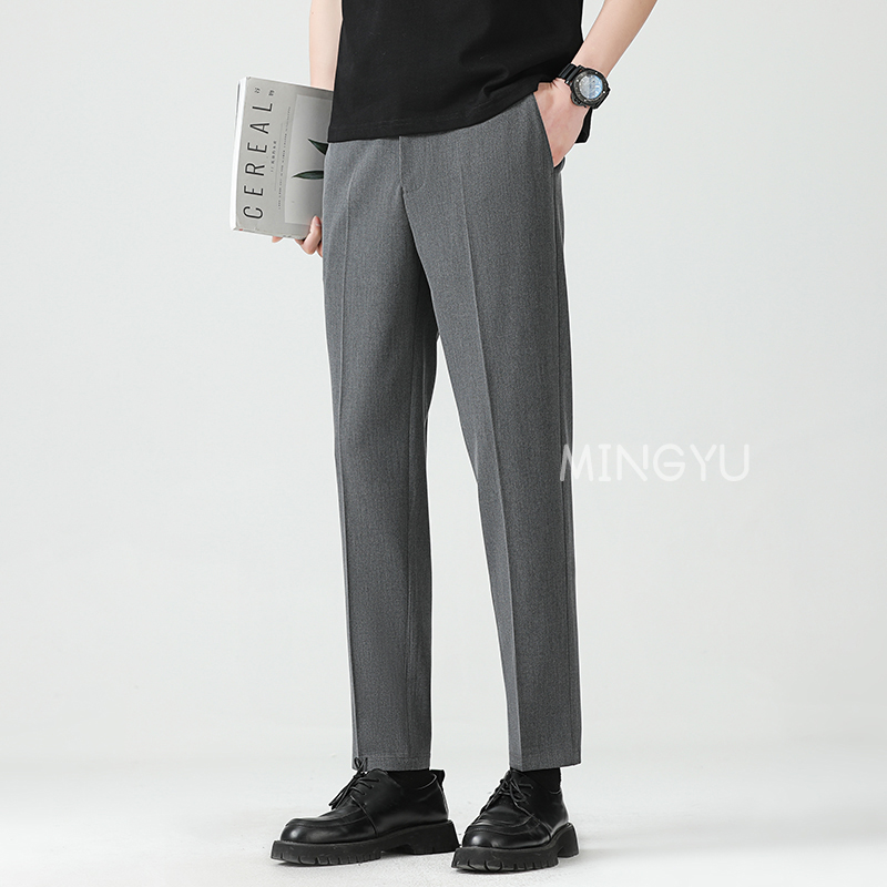 高品質リヨセルブレンド夏足首丈パンツ男性ビジネス弾性ウエスト - Men Formal Wear Pinterest のレビューと価格
