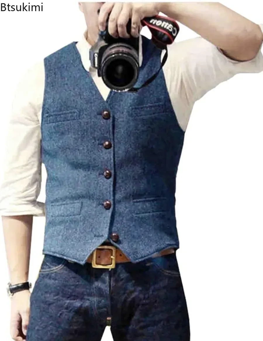 2026年メンズヴィンテージVネックスーツベスト クラシック - Men'S Formal Wear Waistcoat のレビューと価格