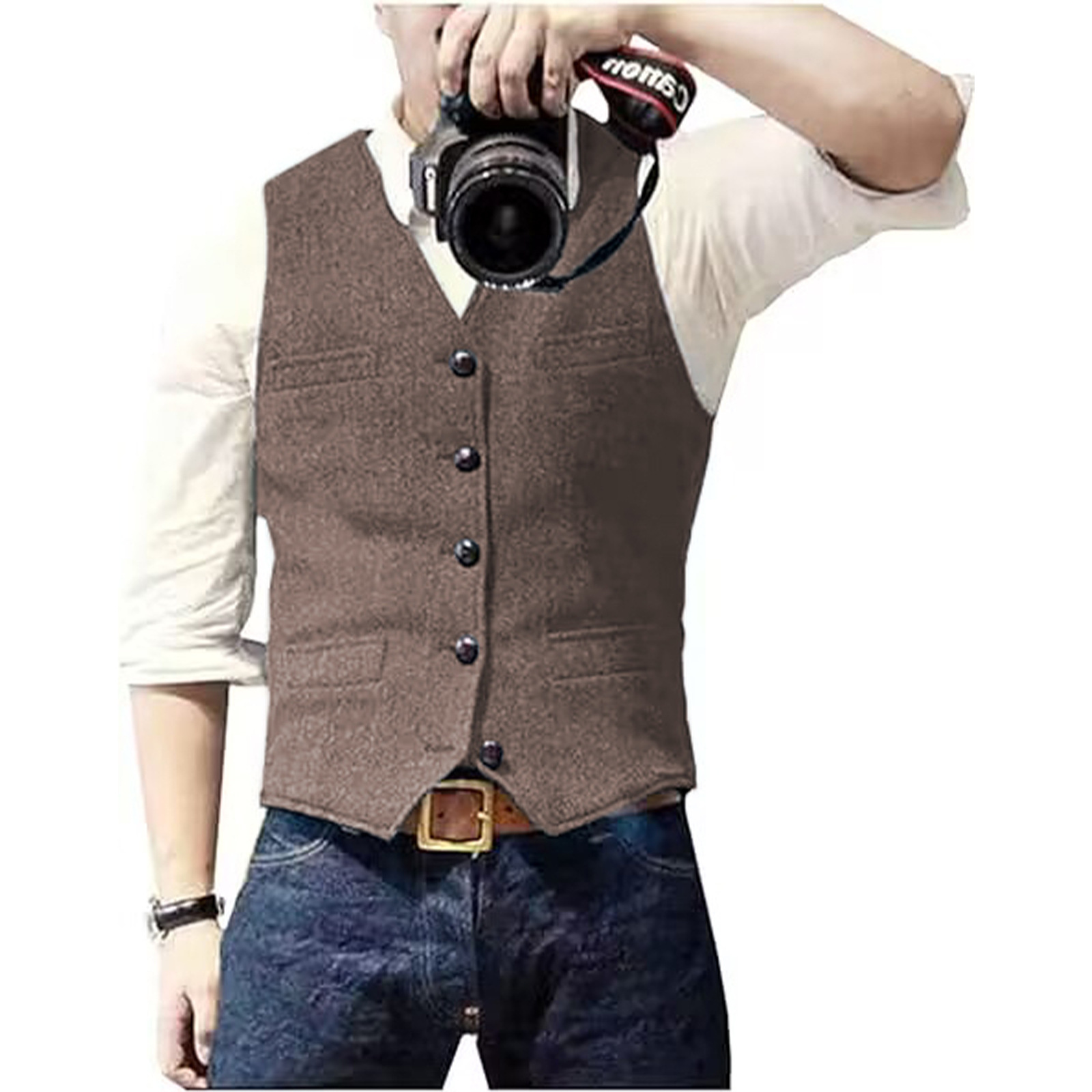 メンズスーツベスト Vネック ウール ヘリンボーンツイード  - Men Formal Wear Pinterest のレビューと価格