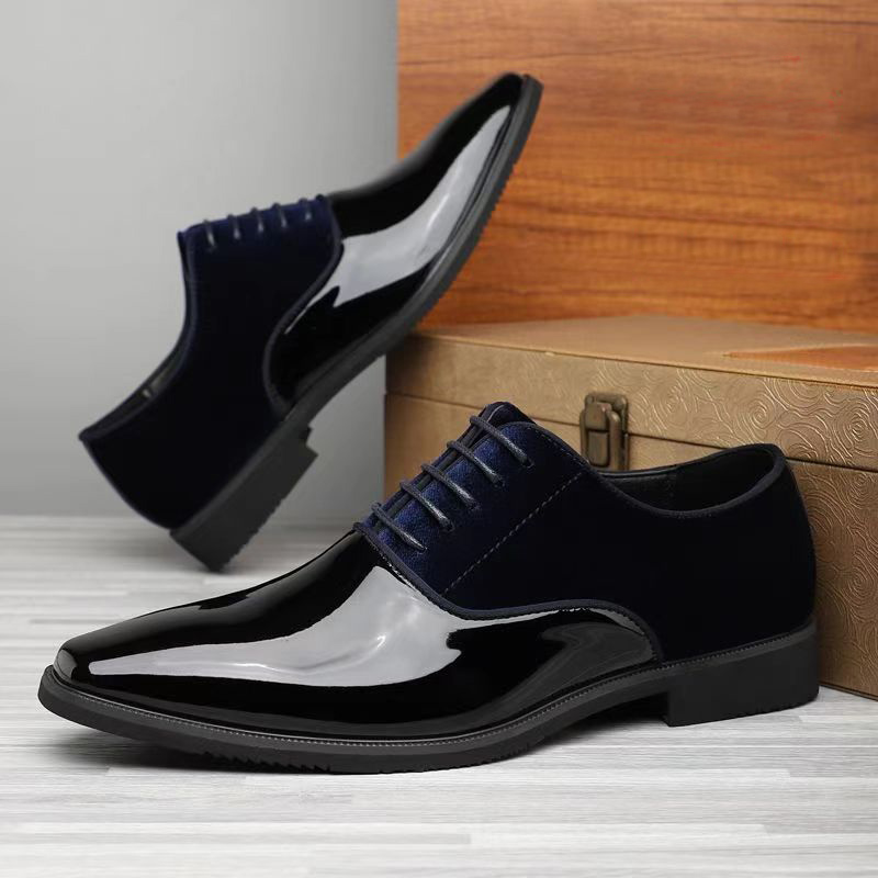 メンズカラーブロックオックスフォードドレスシューズ、レースア - Men Formal Party Wear Dress のレビューと価格