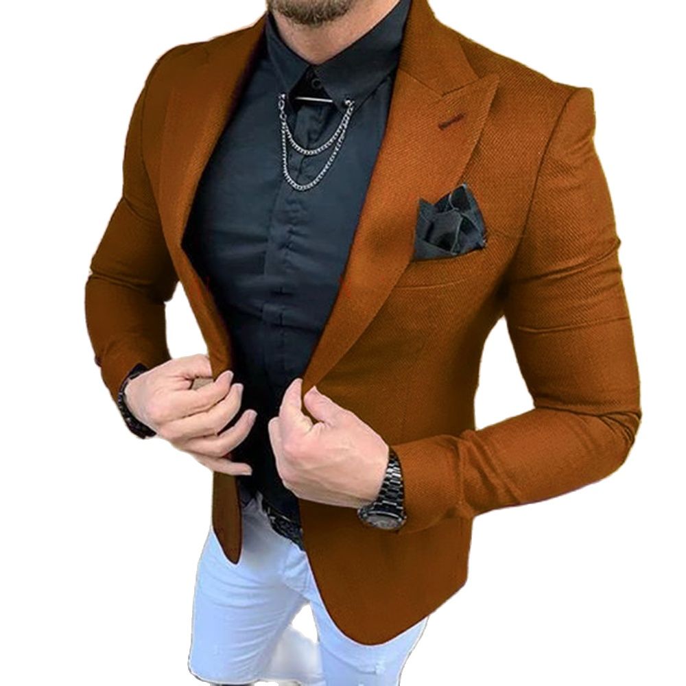 メンズスーツ 2 個服テーラードスリムフィットイブニングパー - Men Formal Party Wear Dress のレビューと価格
