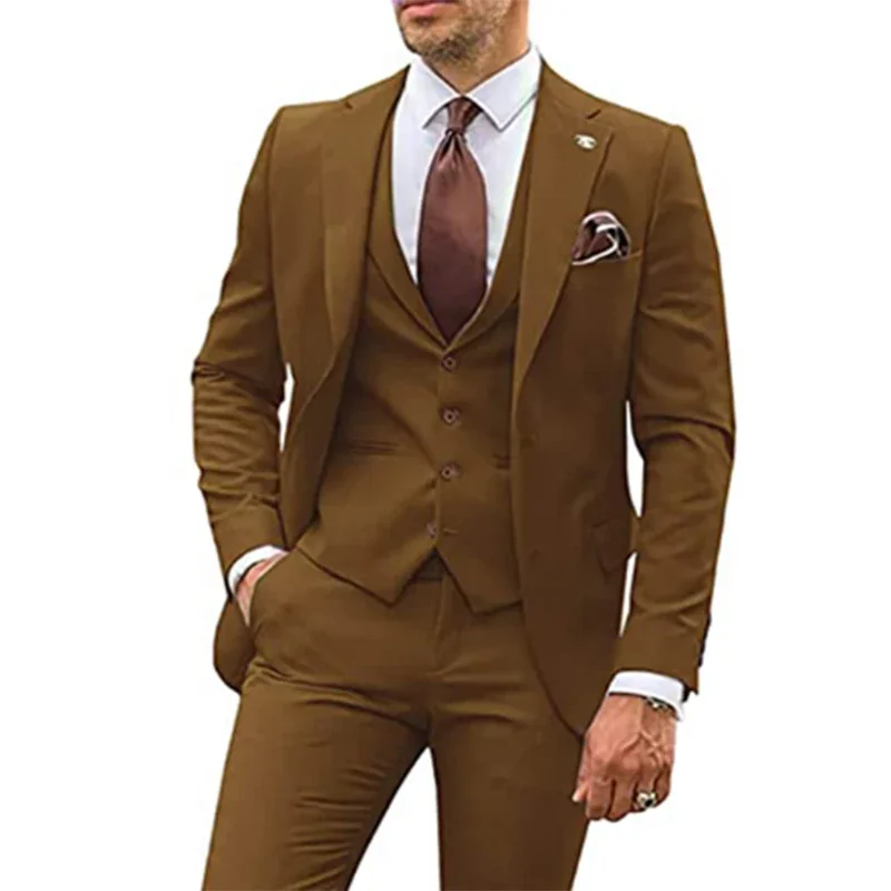 メンズスーツ 結婚式用 3ピース スリムセット 花婿介添人  - Men Formal Party Wear Dress のレビューと価格